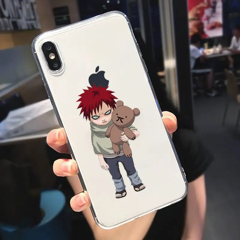 

Naruto Gaara Japan anime Phone Case Transparent for iPhone 6 7 8 11 12 s mini pro X XS XR MAX Plus