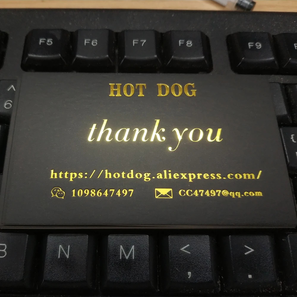 Customized logo,Gold foil business card,name cards,gold card,hot stamping logo,Printed cards,thank you card,300g