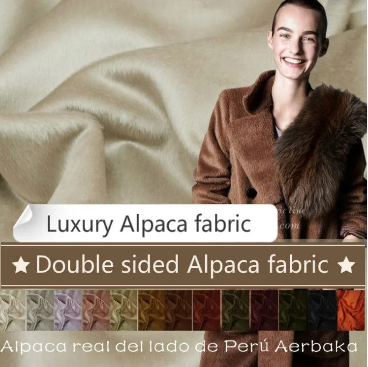 Смешанные цвета Ткань Альпака двойное зимнее пальто куртка шерстяная альпака