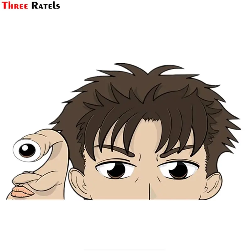 

Three Ratels FC274 SHINICHI X MIGI PARASYTE, милые Мультяшные 3D наклейки для автомобиля, дорожного велосипеда