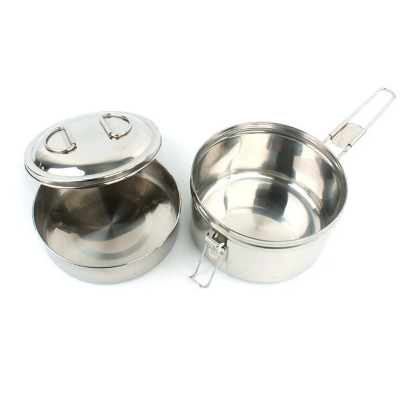 Открытый Нержавеющая сталь комбинация горшок набор Кемпинг Пикник барбекю
