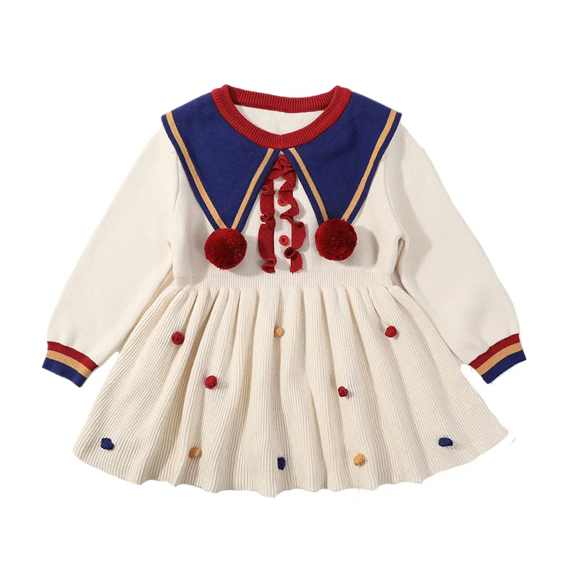 

Fashion Kids Colorful Dresses for Baby Girls New Children's Clothes Spring Autumn Long Sleeve