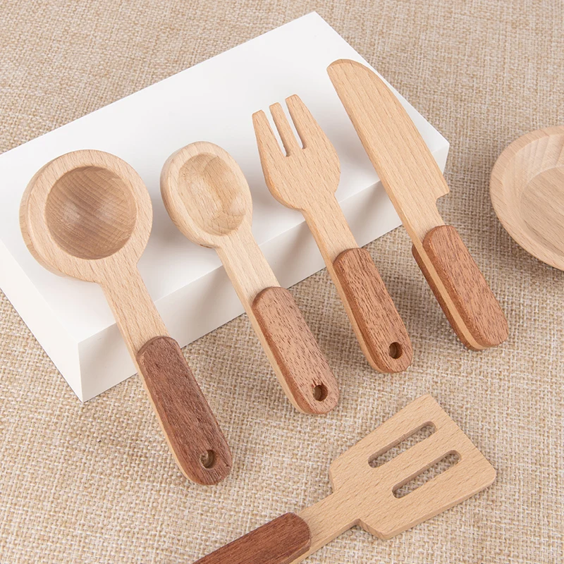 

Wooden Kitchen Toys Pretend Play Kids Kitchen Set Simulation Kitchenware Miniature Food Girls Toys Educational Toys For Children