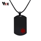 Vnox персонализированные Спецодежда медицинская Цепочки и ожерелья подвеска Нержавеющая Сталь Чрезвычайных ID dog tag ювелирных изделий Бесплатная гравировка Услуги