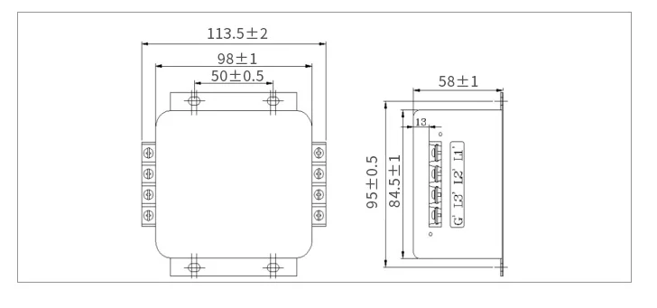 AC 380V трехфазный трехпроводной клеммный блок очистки CW12B-10A-R 20A 30A 40A фильтр для источника питания