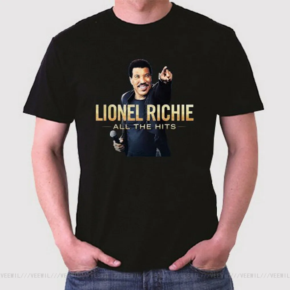 Новая мужская черная футболка Lionel Richie All The Hit Tour размеры от S до 3XL мужские топы с