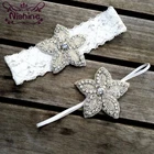 Повязка на голову Nishine для девочек, винтажная повязка на голову со звездами, для крещения, подарок на день рождения