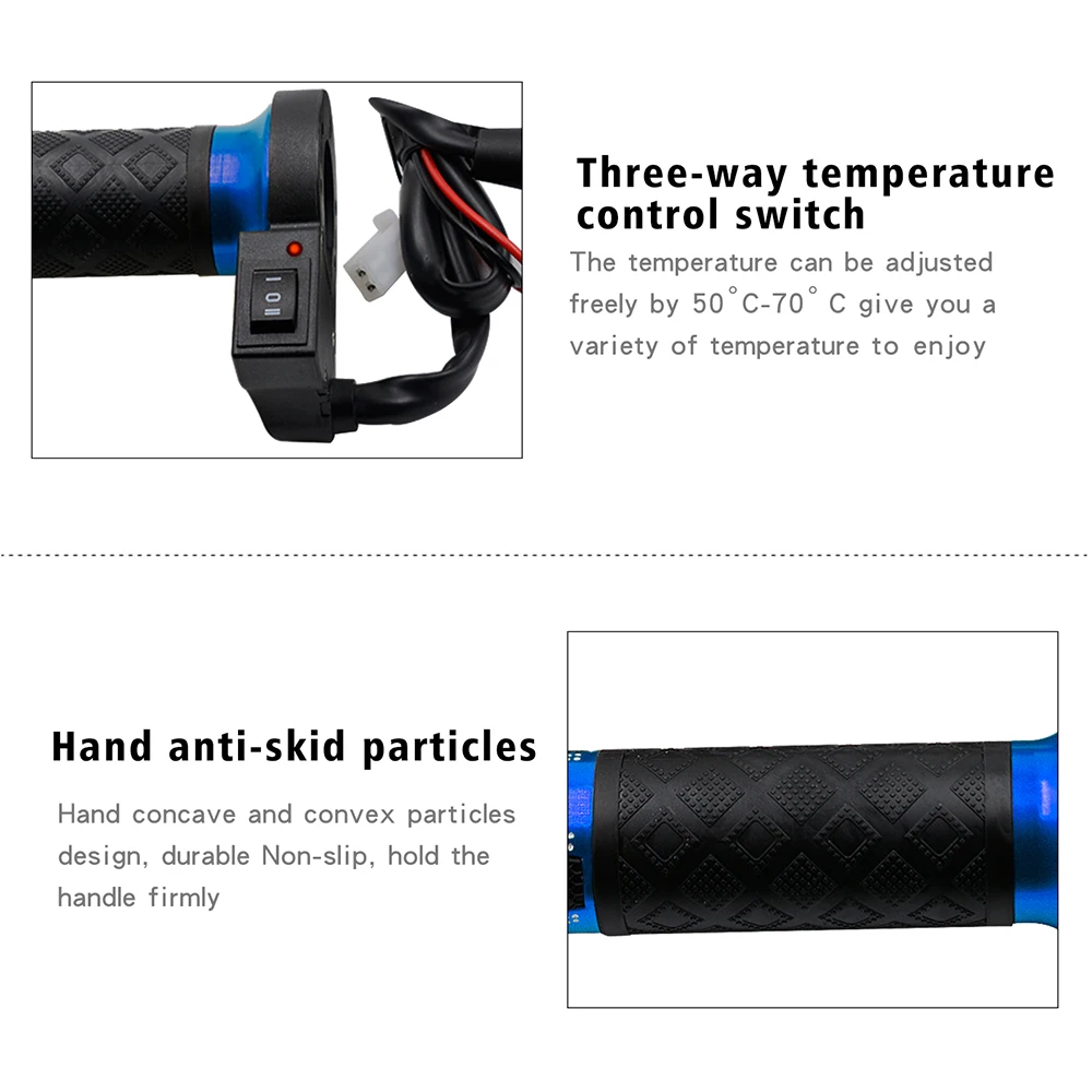 

22mm Motorcycle Handlebar Electric Hot Heated Grips Universal Motorbike Handle Handlebar Warmer Winter Motorcycle Handle