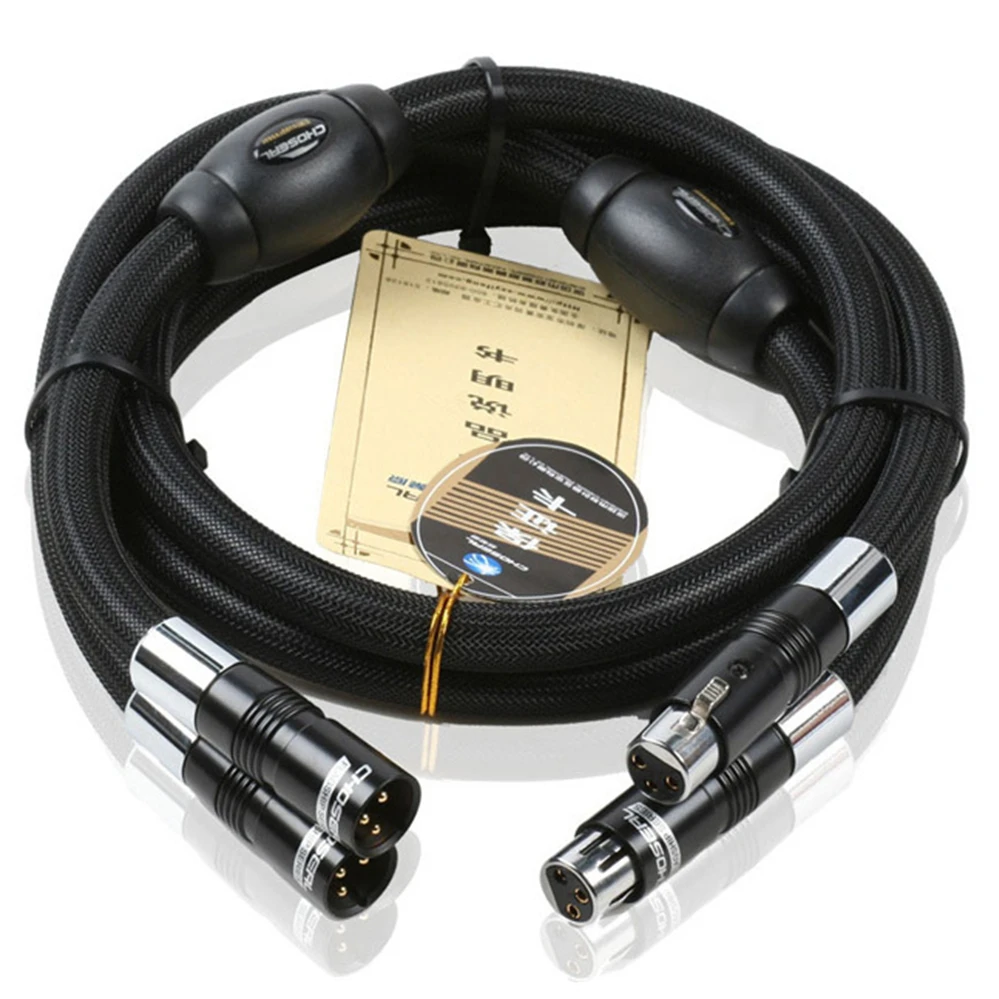 Choseal BB 5605 высшее качество 6N OCC аудиофил 24K позолоченный штекер и гнездо XLR кабель 1 м