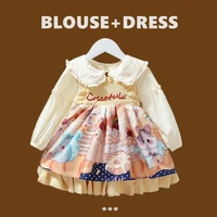 2021 girl lolita dress turkish spanish baby dresses kids princess frock girls ball gown children two piece outfits clothing gift