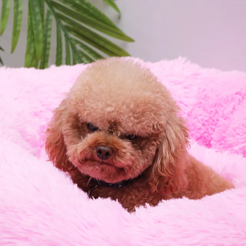 

Dog litter cat litter round long hair cat litter plush autumn and winter litter cat mattress small and medium-sized dogs