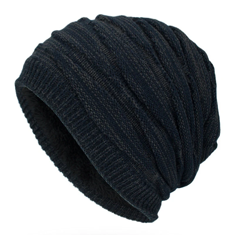 Зимние теплые вязаные шапки ELIfashion для мужчин и женщин повседневная бархатная