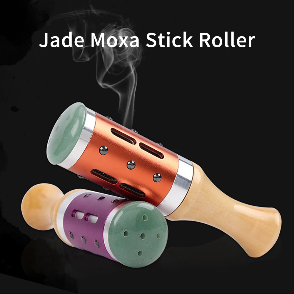 

Hot High Quality Modern Jade Moxa Stick Roller Warm Therapy Skin Care Beauty Face Little Smoke Mugwort Roll