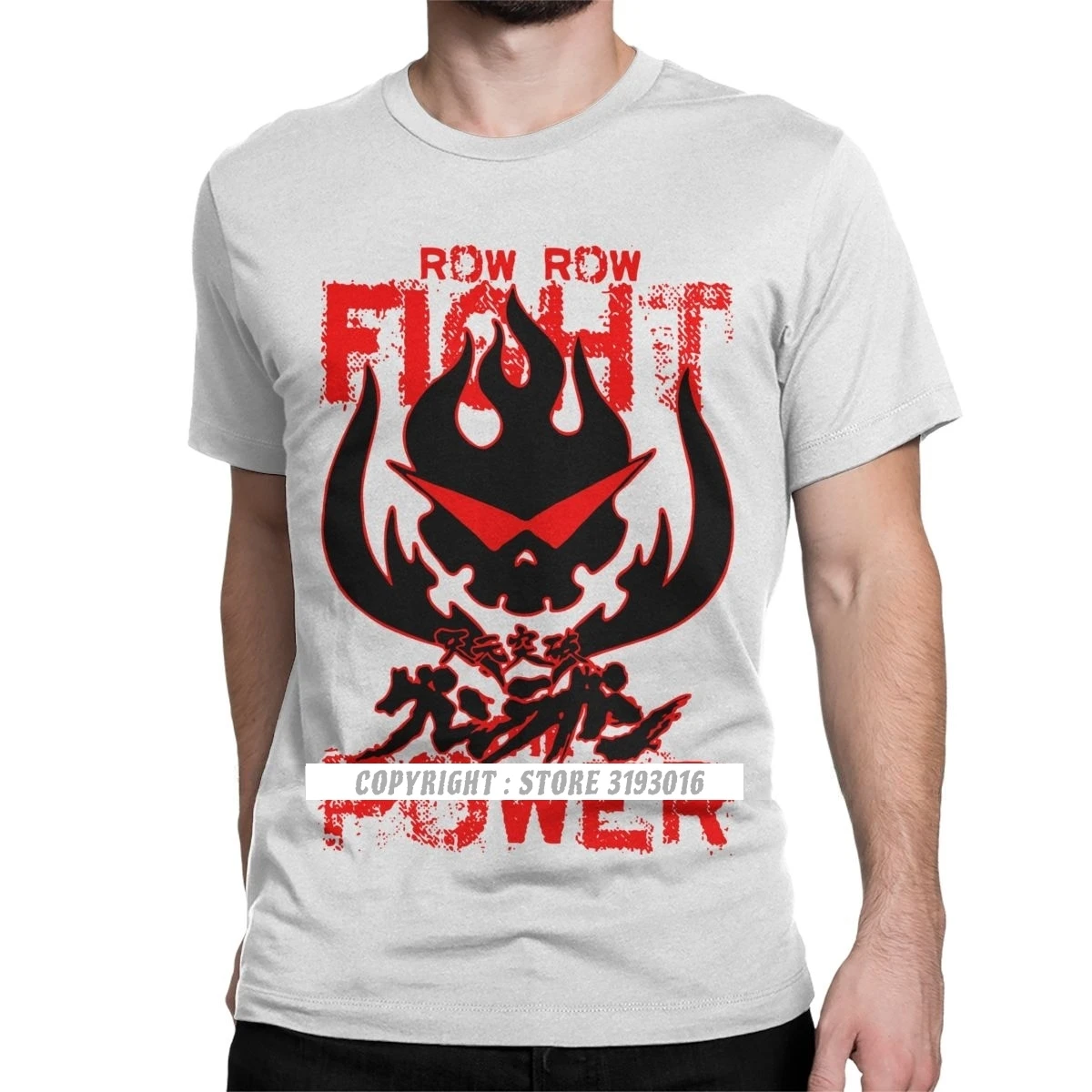 Футболка мужская с круглым вырезом Row Fight The Power тенниска из премиум хлопка