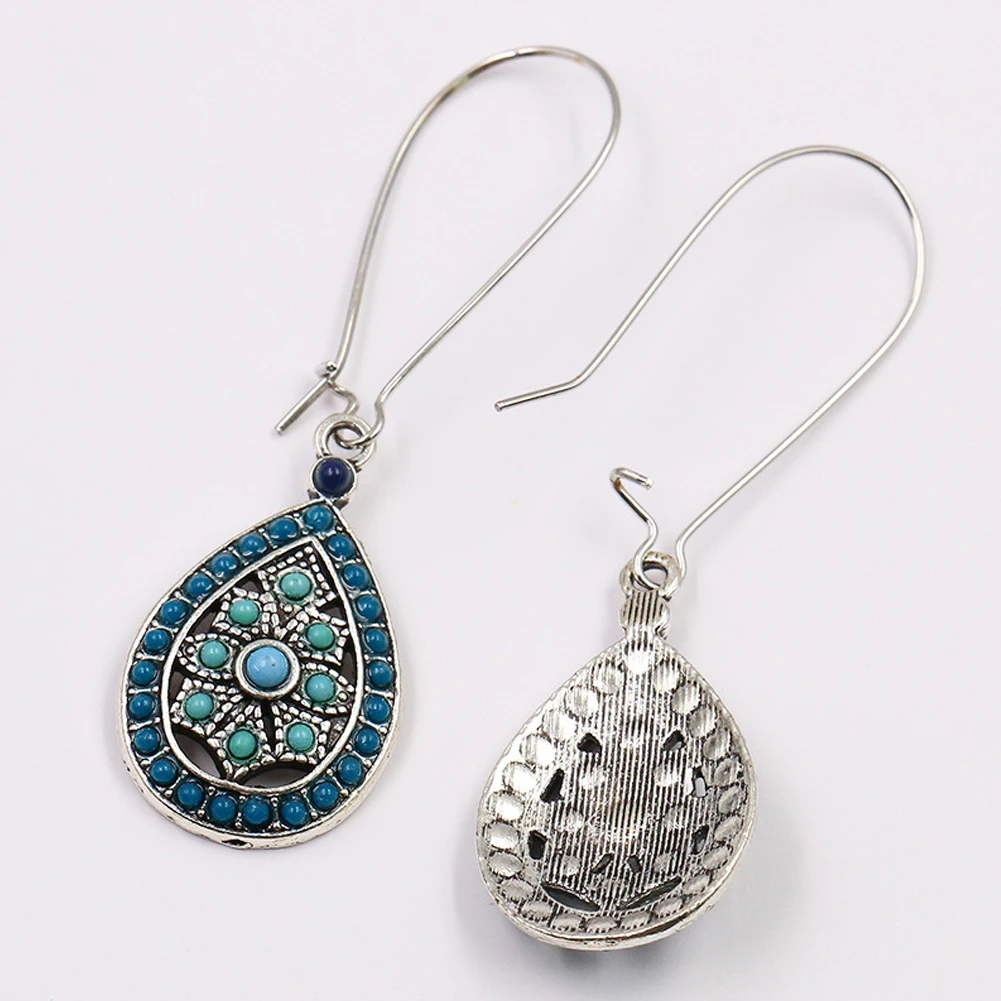 Женские винтажные серьги капельки Boho этнические висячие с бусинами в индийском