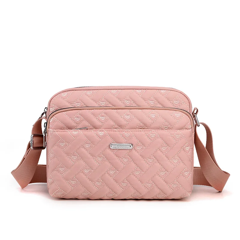 8 Colors Casual nylon cross body bag Multi Zipper Solid Small bags High quality travel shoulder bags Brand Women's fashion bag