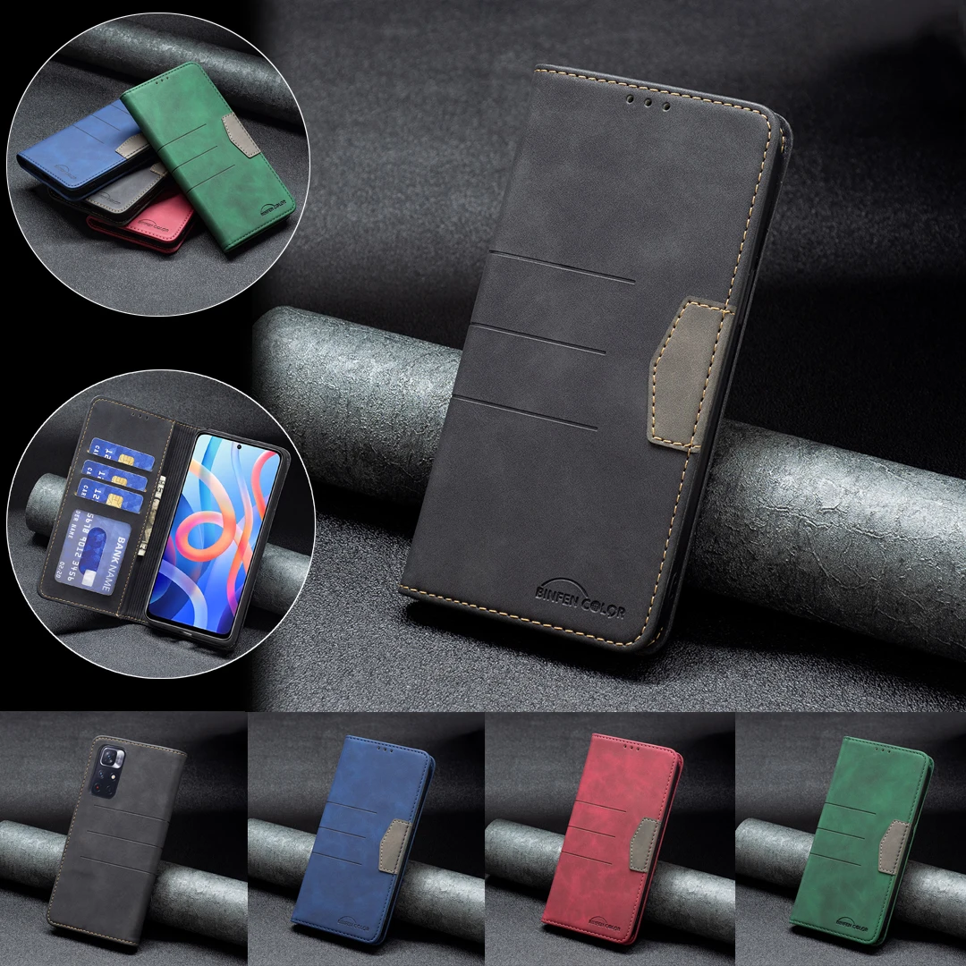 

Business Magnetic Flip Leather Wallet Cases For Xiaomi Redmi Note 11 Pro Max Case Redmi Note 11 5G 11T M4 Pro Redmi 10 Case