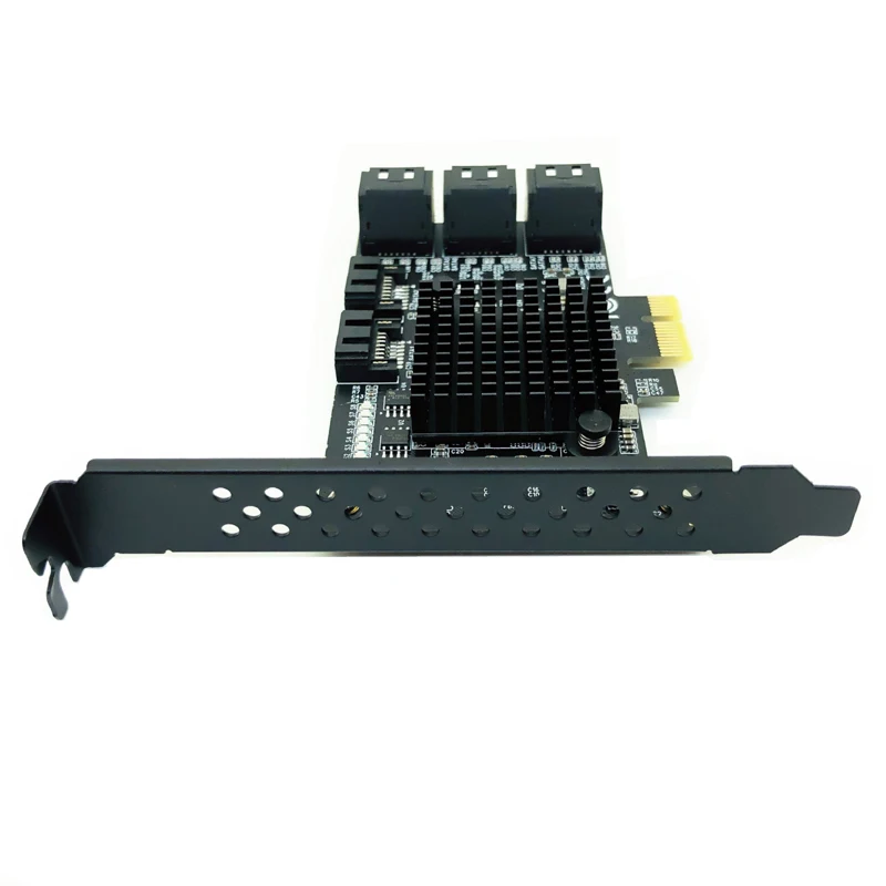 PCIE SATA III 8 портов контроллер карты PCIe 2 0x1 6G плата расширения с низкопрофильным