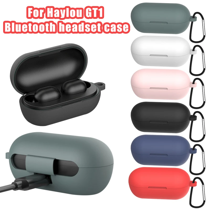 

2020 For Haylou GT1 TWS Bluetooth Earphones Case Soft Silicone Wireless Headphones Cover For Hay Lou Protective Headset Case