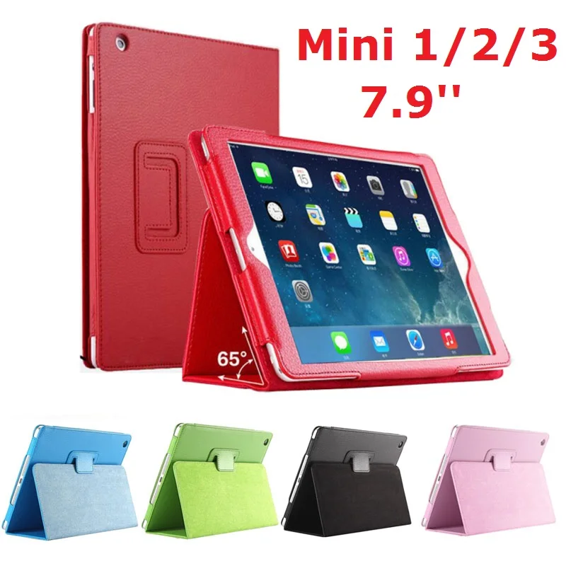 

7.9'' Folio Stand Coque for iPad mini 1 mini 2 mini 3 Case Magnetic Smart Flip PU Leather A1432 A1455 A1490 A1601 Cover