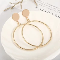 2021 fashion simple round earrings womens fashion versatile ring earrings european and american earrings exaggerated earring