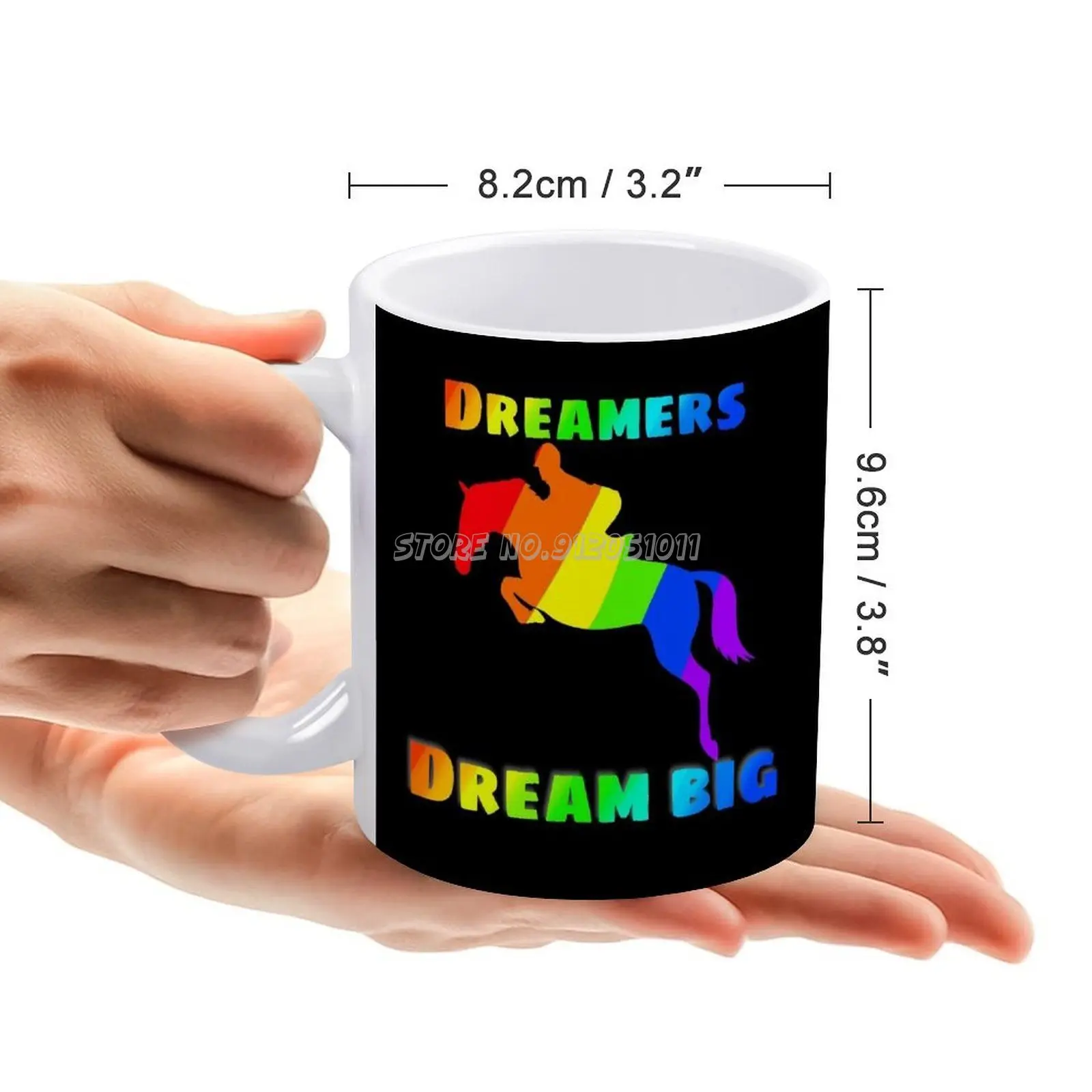 Большая белая кружка Dreamers винтажная новинка унисекс для лошадей всадников