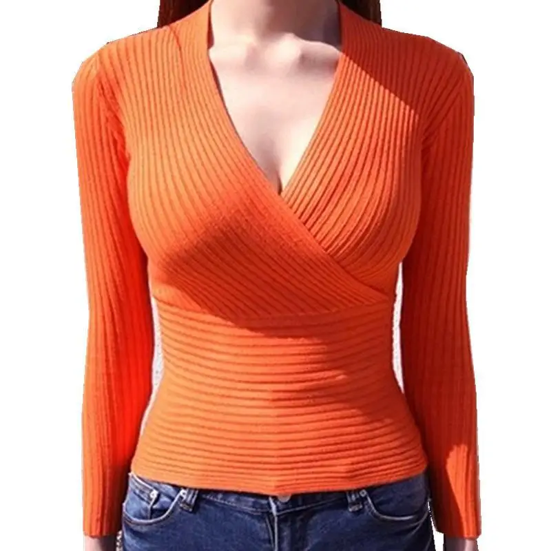 Женский трикотажный свитер длинный плотный эластичный пуловер 2019 | Женская