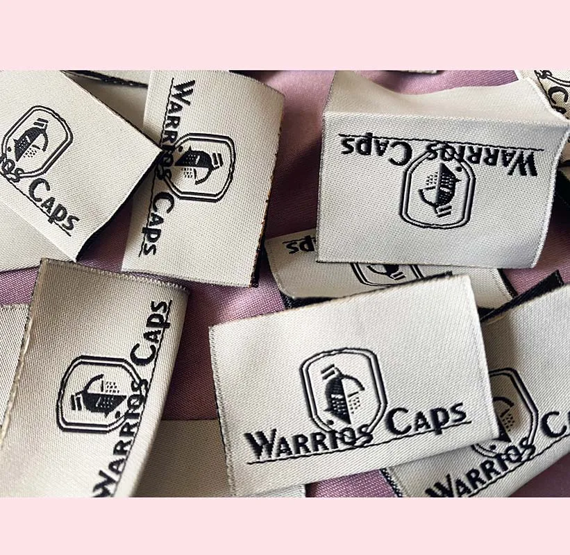 Custom High density Clothing Tag Woven Label main label damask label Embroidery Tags for Garment Bags DIY Sewing Accessories