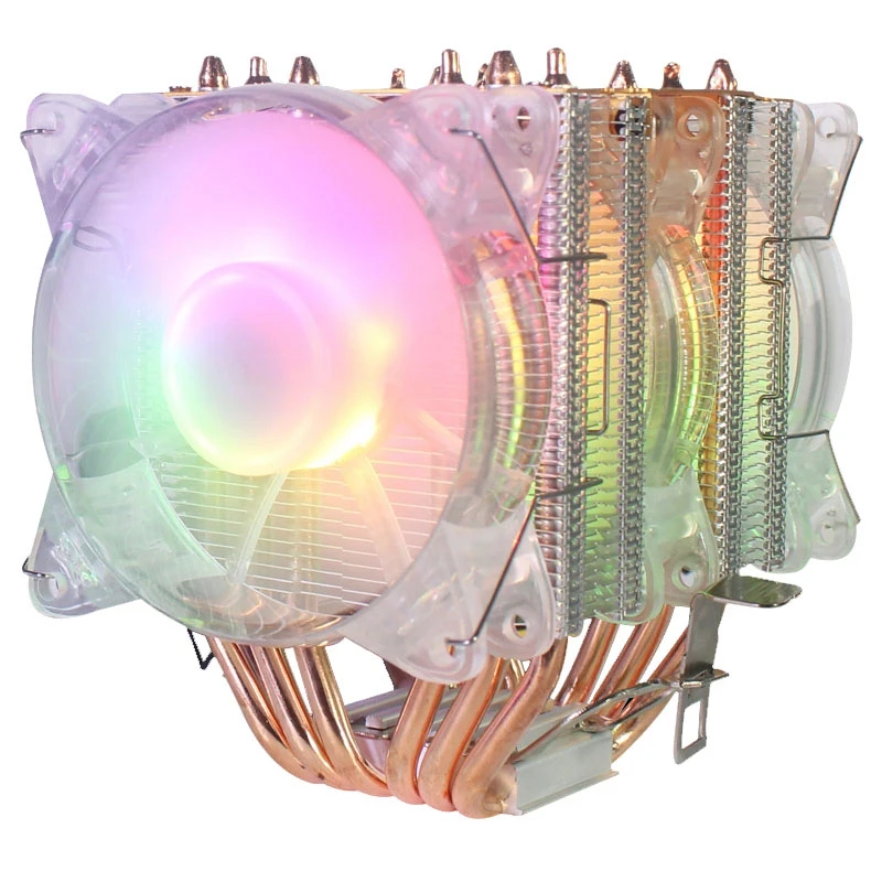 

6 Copper Tube CPU Radiator Chis Fan Synchronous Lighting 1150 AMD1366 CPU Cooling Fan 2011 Crystal Light