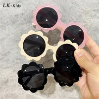 longkeeper vintage kids sunglasses sun glasses round flower shades baby children uv400 outdoor car sport eyewear for girls boys