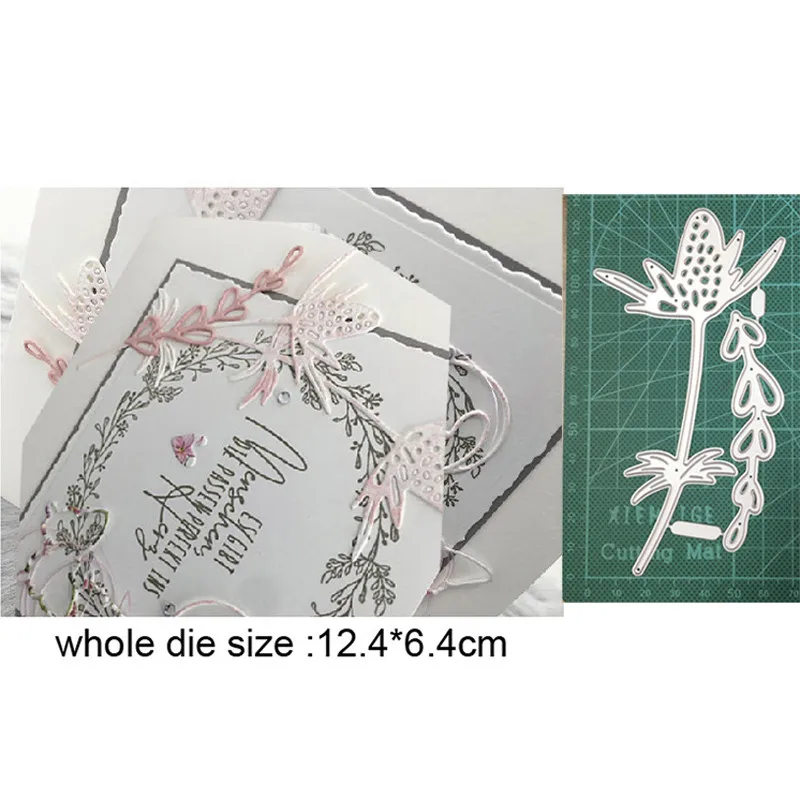 

Craft metal cutting dies cut die mold Wildflower Wreath Decoration Scrapbook paper craft knife mould blade punch stencils dies