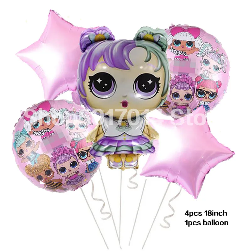 5 шт. кукла-сюрприз LO воздушный шар 18 дюймов мульти шарик для дня рождения