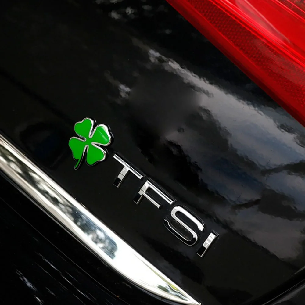 Украшение автомобиля Наклейка s Зеленый Клевер день значок Chrom Металлическая