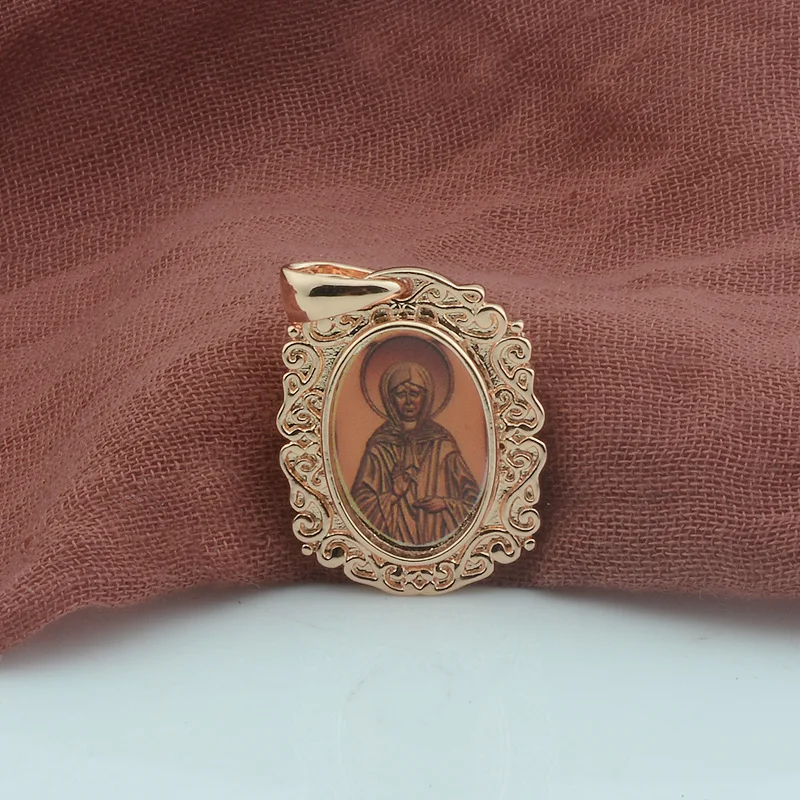 FJ Женская фотография 585 цвет розовое золото|Подвески| |