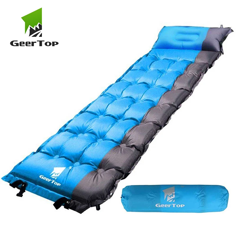 GeerTop надувной матрас разделяемый водонепроницаемый коврик для кемпинга сна