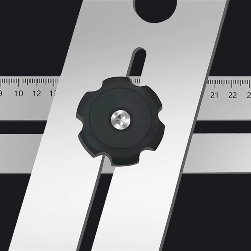 

Stainless Steel Ceramic Tile Hole Locator Ruler Adjustable Punching Hand Tool for House Decorated Work Multi-Functional