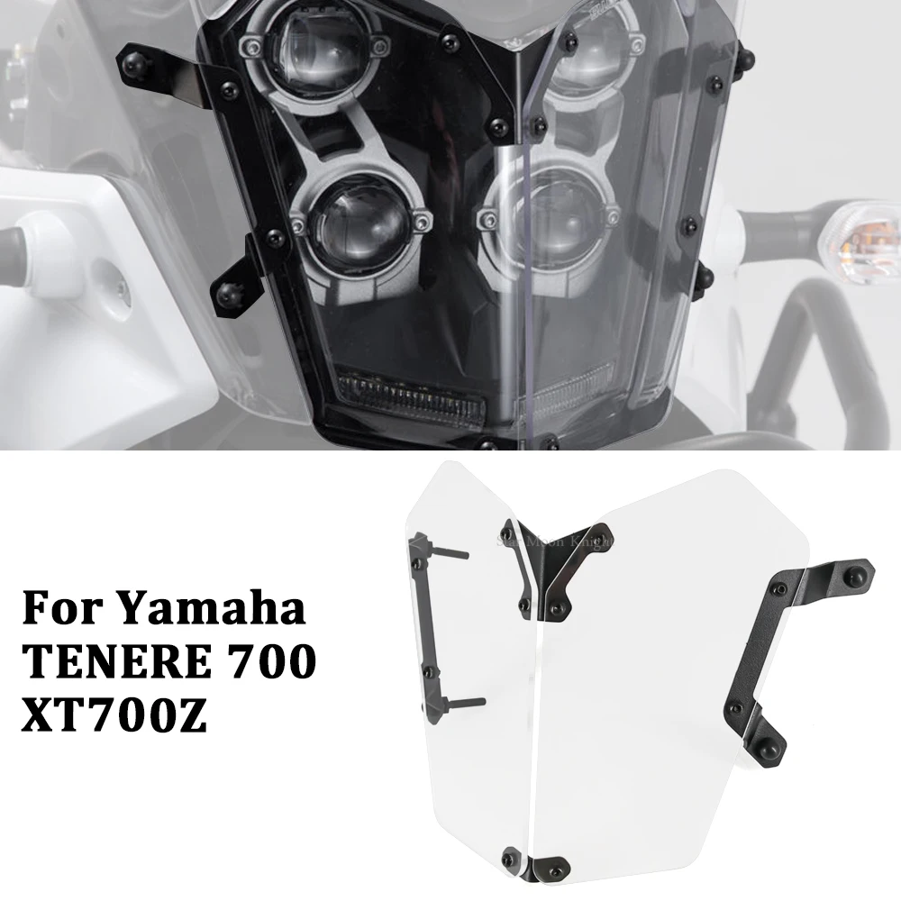 

For Yamaha Tenere 700 TENERE700 XTZ XT700Z T700 Motorcycle Acrylic Headlight Guard Lens Cover Protection Clear Front Lamp Cover