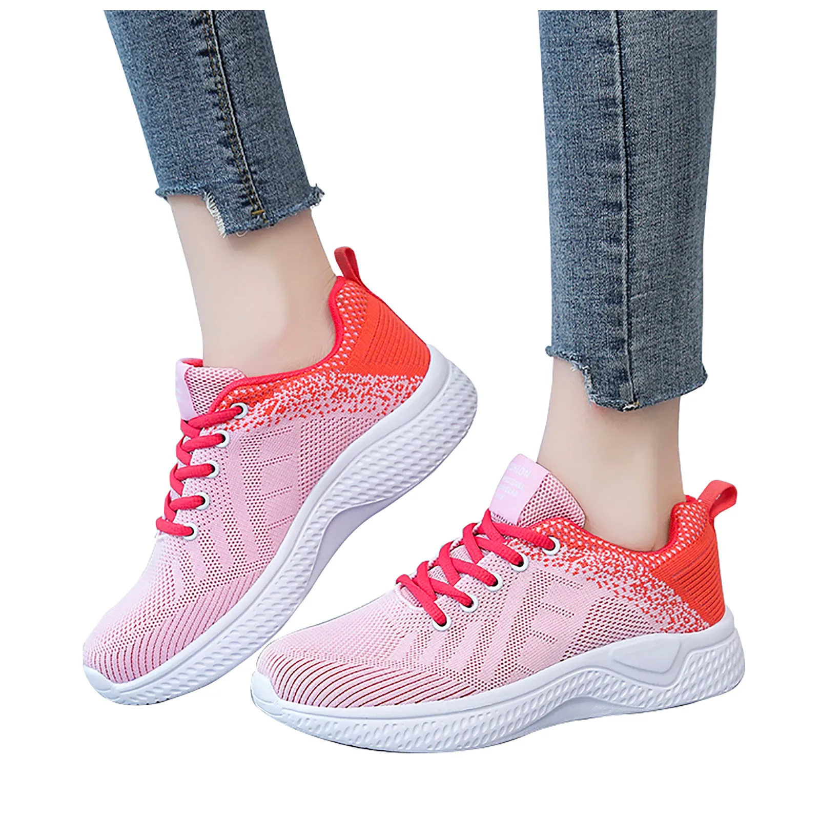 

Women's Sports Shoes Mesh Breathable Sports Shoes Soft-soled Running Shoes Casual Fitness Running Shoes Women's Outdoor Flat