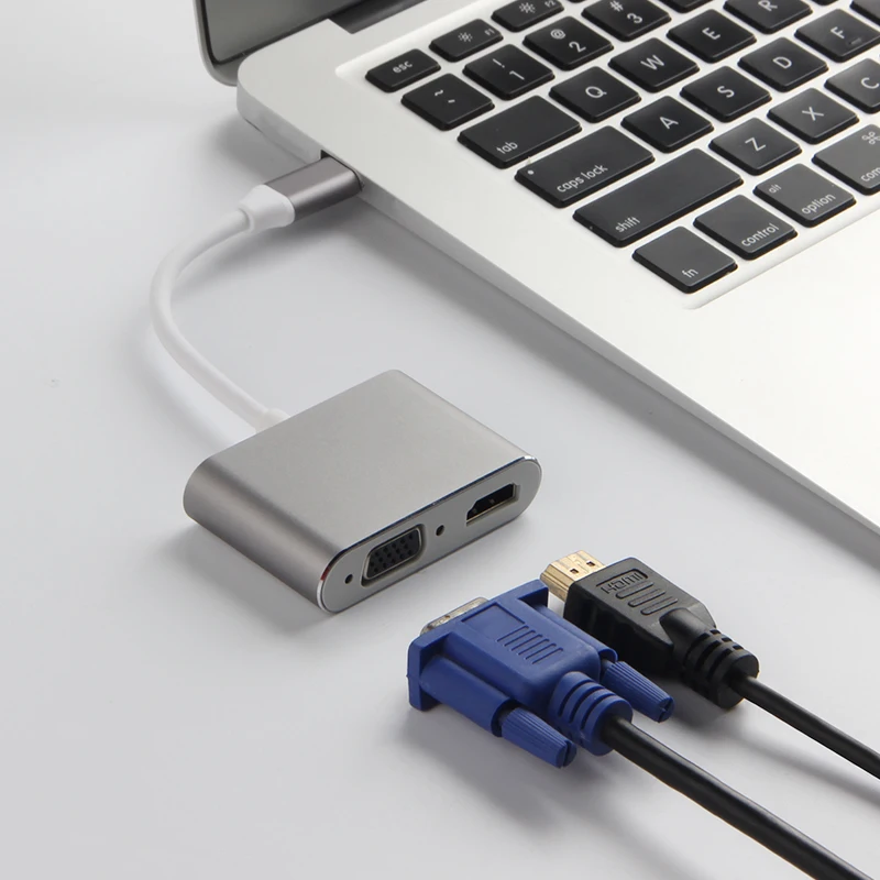 Переходная док-станция USB C к HDMI VGA Type-C для MacBook Pro/Air разветвитель 3 0 с несколькими