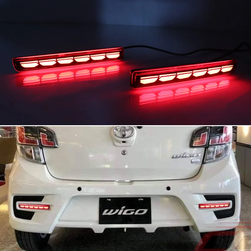 

Car LED Indicators For Toyota Rush Luxio 2014 - 2017 12V Auto Rear Bumper Light Turn Signal Reflector Brake Fog Lamp