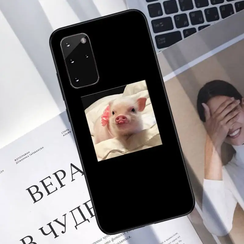 

Funny Cartoon Pig Phone Case For Samsung A40 A31 A50 A51 A71 A20E A20S S8 S9 S10 S20 Plus note 20 ultra
