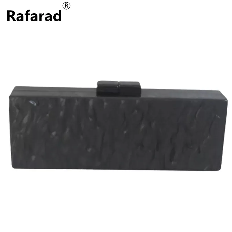 

Длинная женская вечерняя сумка 25 Х9 см, акриловый клатч, кошелек из перспекса, красочные жемчужные Черные мраморные сумки, сумка через плечо