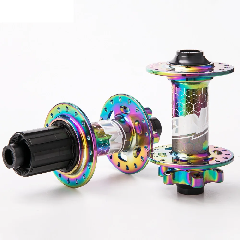 Радужная втулки MTB 32H горный велосипед Hub BOOST QR Thru Axis 4 подшипник 6 Pawls 72 кликов 8 9 10 11