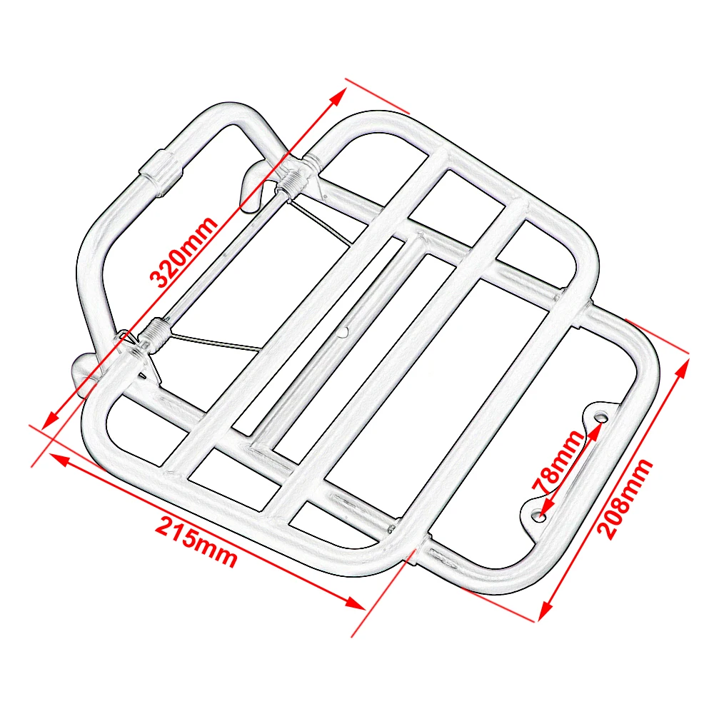 Черная стойка для передних багажа из нержавеющей стали Vespa GTV 300 Sei Giorni GTS Super ABS