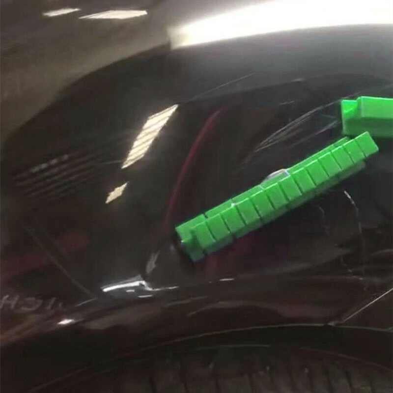 

18X Paintless Dent Removal Puller Tabs Teeth Tools Kit with Glue Sticks for Dent Repair of Car Body Hail Damage Green