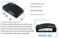 hw 2403 hd video converter set top box to computer av to vga converter av stb to vgh large screen adapter