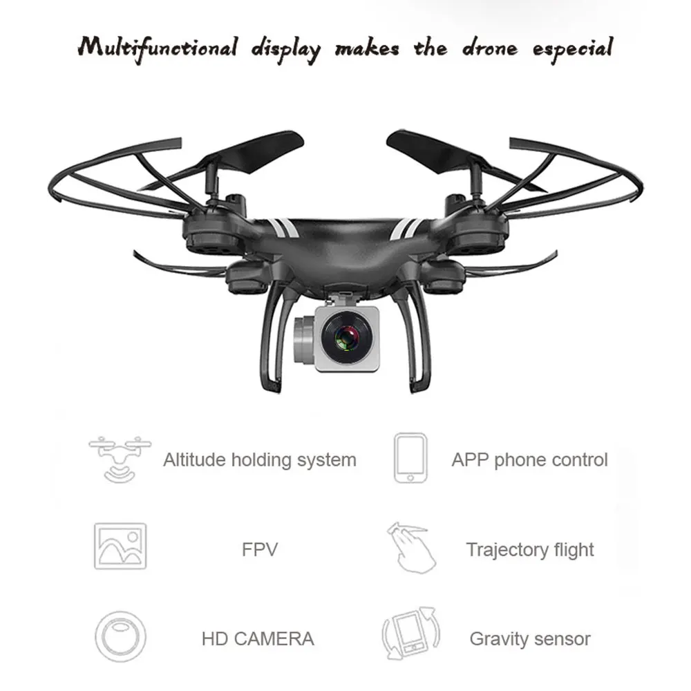 Дрон KY101 4CH с 6 осевой HD камерой 720P FPV Wi Fi Квадрокоптер возврат одной кнопкой