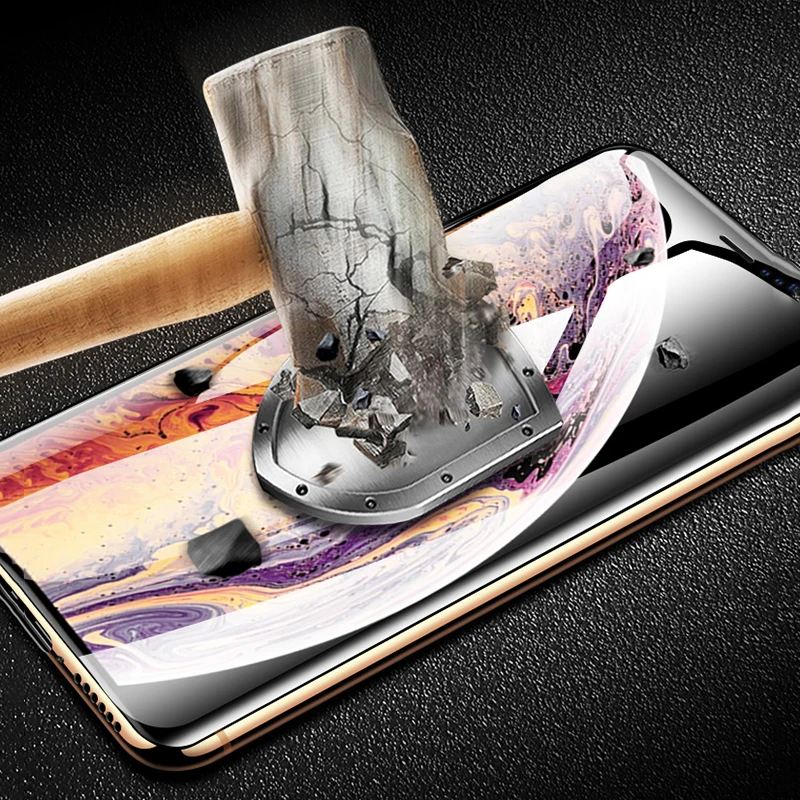 Закаленное УФ-стекло 1000D для iPhone 12 Pro Max Защита экрана 5 4 6 1 7 дюйма защитное стекло
