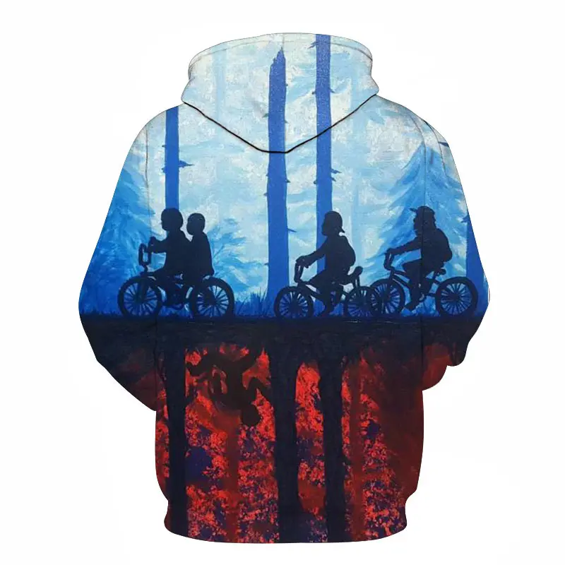 Stranger Thing s Новая мода 3D печатная белая мужская толстовка с капюшоном модная графическая Толстовка Повседневный Уличная пуловер хип хоп толстовки уличная одежда Stranger Thing