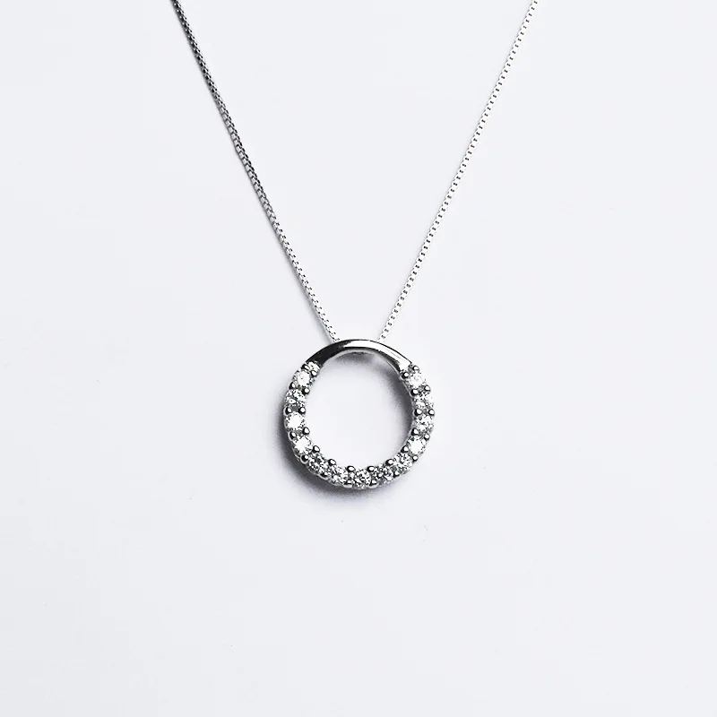 Женское Ожерелье из натуральной 925 пробы серебряное ожерелье цельного материала